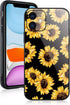 ZIYE Compatible with iPhone 11 Case Sunflower with Camera Lens Protective Cover for Women, Hard PC Back Anti Slip Grip