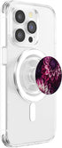 PopSockets PopGrip for MagSafe: Dahlia Flower Floral Nature Garden Pink Purple Maroon Design