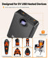 Muvenes Pack, 12000mAh 5V/2A 7.4V Heated Vest Battery Portable Power Charger Power Bank with LED Display, Compatible