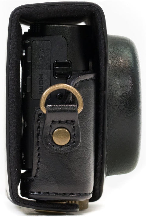 MegaGear Ever Ready Leather Camera Case for Sony Cyber-Shot DSC-HX99, HX95, HX80, HX90V