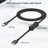 3.3FT/1M,Inline Itramax USB On Off Switch Cable,USB Extension Cable Support Data and Power Power Switch,Male to Female