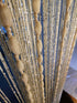 Hysenm Beige Panel Door String Curtains 39x79 Inch Soft Balls Romantic Glitter Fringe Room Divider Home Décor