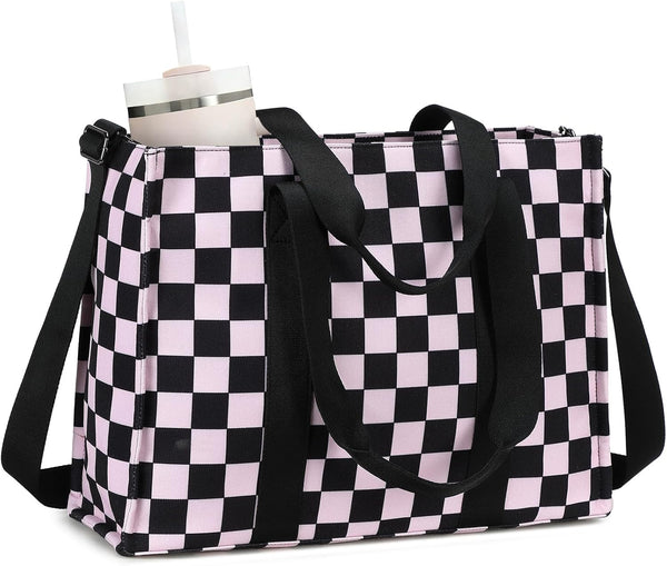 Laptop Tote Bag for Women Work 15.6 inch Canvas Shoulder Bags Computer