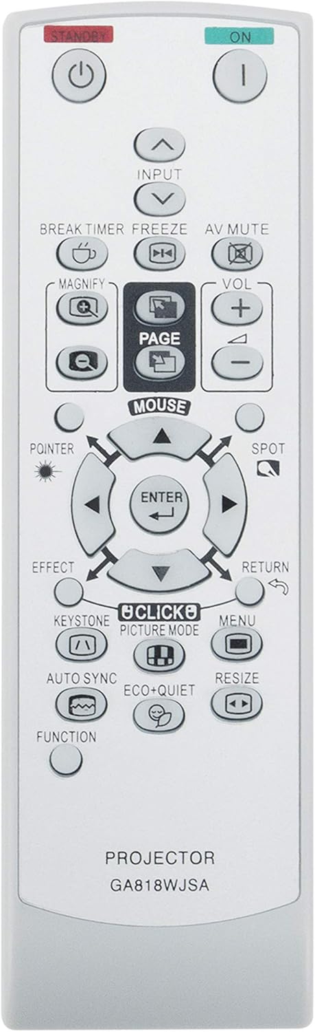 GA818WJSA Replaced Remote for Sharp Projector XR-50S, XR-55X, PG-D3550W, PG-D3050W