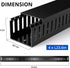 ZhiYo H2in W2.4in 95in (4X L23.6in) x Professional Server Rack Cable Management Raceway, Cable Raceway Kit