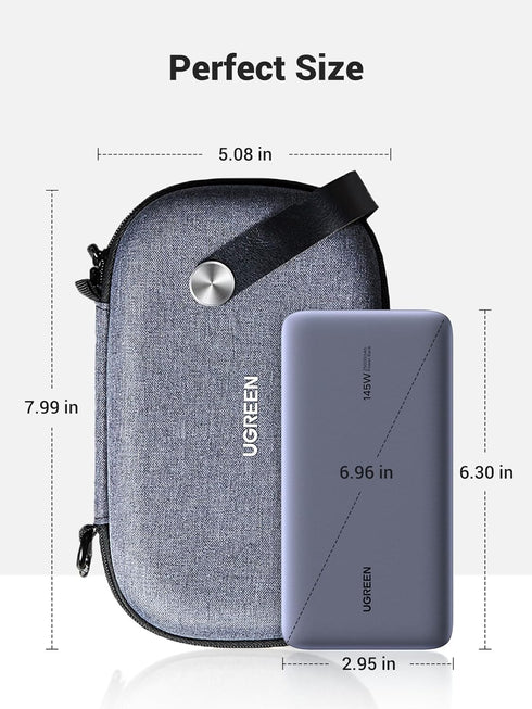 UGREEN Storage Bag for Electronic Accessories, Waterproof Pouch for Travel Protection, Shockproof Organizer for USB
