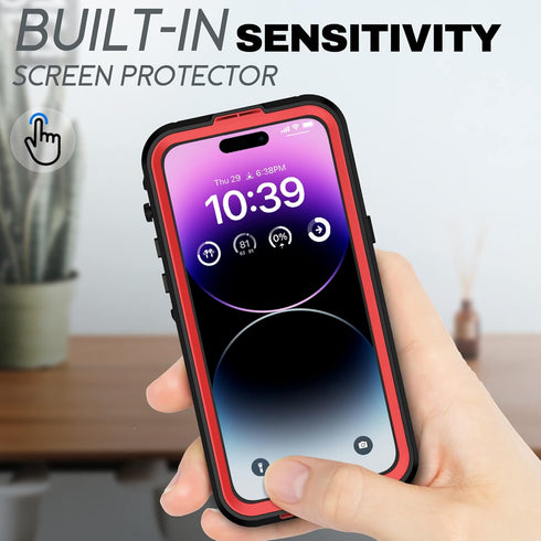 BEASTEK iPhone 14 Pro Max Waterproof Case, TRE Series MagSafe Shockproof Dustproof IP68 with Built-in Screen Protector