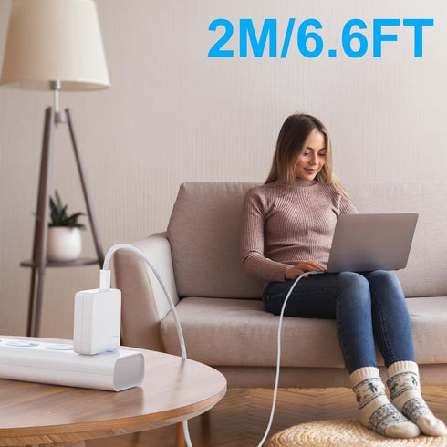 140W Magnetic 3 Charging Cable for MacBook Air (M2, 2022) & Pro (14"/16", M2/2021, M2/2023) - 6.6ft USB C Cord.
