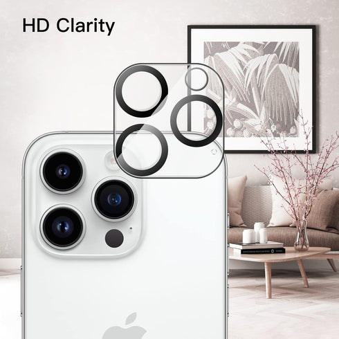JETech 9H Tempered Glass Camera Lens Protector for iPhone 14 Pro/Pro Max, Anti-Scratch, HD Clear, 3-Pack, Case Friendly.
