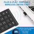 Foloda 22 2.4 Accounting 10 Wireless Number Pads, Numeric Keypad Numpad Keys Portable GHz Financial Number Keyboard
