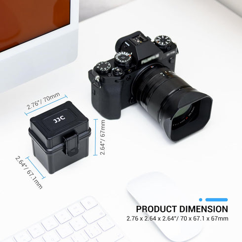 JJC Portable Camera Battery Memory Card Case, Organizer for Canon, Nikon, Sony Batteries & SD Cards