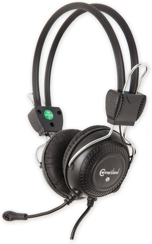 Stereo Wired PC Gaming Headset, On Ear with Flexible Boom Mic, 3.5mm Audio Jack Plug