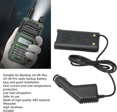 2 Way Radio Car Charger for Baofeng UV-9R Plus UV-9R Pro, Walkie Talkie Base Desktop Charger, Cigarette Lighter Port Power Supply for Buses Trucks Taxis