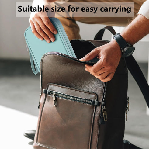DDgro Tech Organizer Travel Carrying Case, Cables Pouch for Electronics Accessories, Mint Green, PU-M
