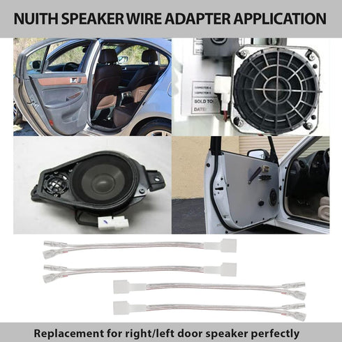 Dash Tweeter Speaker Wiring Harness Connector Adapter for Hyundai 2005-2020, KIA 2011-2021 Aftermarket