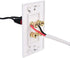 Cable Matters 2-Pack Speaker Wire Wall Plate, Gold Plated with Banana Plug Binding Post for 2 Speakers, White
