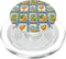 Orange Juice Citrus Fruit Mediterranean Style Orange Citrus Pattern Watercolor Summer Aesthetic PopSockets PopGrip for MagSafe