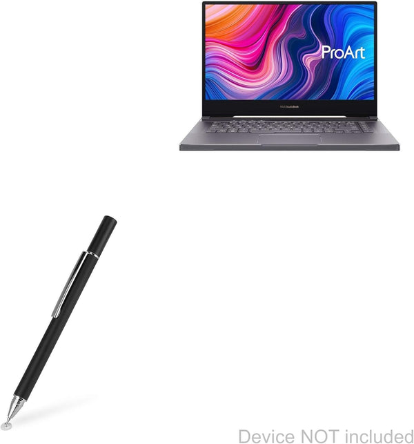 BoxWave Stylus Pen, FineTouch Capacitive Stylus for ASUS ProArt StudioBook Pro 15 W500G5T, Super Precise, Jet Black