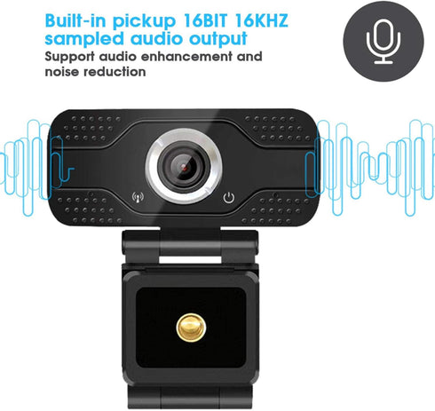 WNSC 1080P 30FPS Computer Camera, Full HD PC Camera Desktop Noise Reduction with Microphone for Laptop