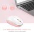 seenda 2.4G Noiseless Wireless Mouse with USB Receiver for PC, Tablet, Laptop - Pink & White