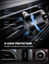 Lamicall 2024 Wider Clamp & Metal Hook Car Phone Holder Vent for iPhone 15 14 13 Pro Max (Lucite Black)