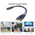 3.5mm Female to 2 RCA Male Stereo Audio Y Cable, 2 Pack, Gold Plated Plug RCA Splitter for TV, Computer, Speakers