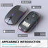 Wireless Bluetooth Mouse, Portable Silent Mouse (Bluetooth 5.2 & USB Receiver) for Laptop/Desktop/Tablet, Black