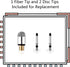 Mixoo Stylus Pens for Touch Screens - 2 in 1 High Sensitivity Disc & Fiber Tip for iPad, iPhone, Tablets, White