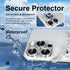 iPhone 15 Pro/Pro Max Camera Lens Protector Bling - 9H Tempered Glass, Metal Ring, Silver Glitter Decoration Accessory.
