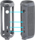 co2CREA Soft Silicone Case for JBL Flip 6 Portable Bluetooth Speaker, Grey