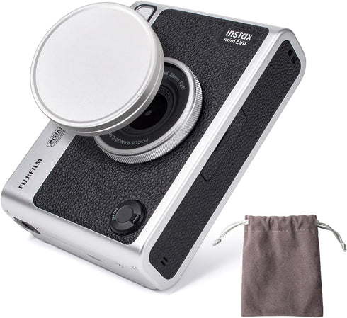 Lens Cap Compatible with Fujifilm Instax Mini Evo Instant Camera, Mini Evo Lens Protective Cap, Silver