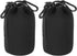 PATIKIL Camera Lens Bag, 2 Pcs 3.5" IDx7.1 H Drawstring Lens Pouch with Thick Neoprene, Lens Case for DSLR, Black.