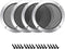 uxcell 4pcs 4" Speaker Grill Mesh Decorative Circle Woofer Guard Protector Cover - Silver