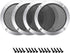 uxcell 4pcs 4" Speaker Grill Mesh Decorative Circle Woofer Guard Protector Cover - Silver