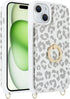 iPhone 15 Case with Card Holder and Strap for Women, Crossbody Lanyard, Ring Stand, Cute Phone Wallet Cases 6.1 inch -