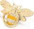 Allengel Stylish Phone Ring Grip Holder Stand, Bee Finger Holder Kickstand for iPhone & Android, Gold & Crystal