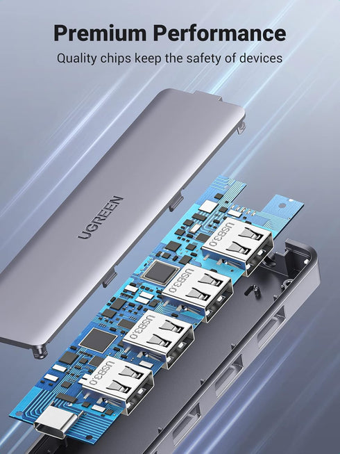 UGREEN 4 3.0 M4, S23, 0.5FT USB C to USB A Hub with USB for Laptop, MacBook Pro/Air, Mac mini iMac, iPad Pro
