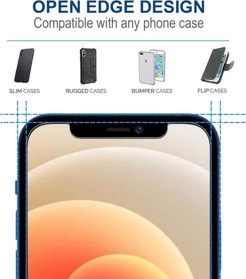 Arae HD Tempered Glass Screen Protector for iPhone 12/12 Pro, 6.1", Anti-Scratch, 3 Pack, Compatible with Most Cases.