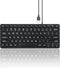 Perixx PERIBOARD-432 Wired Mini USB Keyboard - X Type Scissor Keys with Big Print Keys - US English, Black