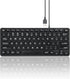 Perixx PERIBOARD-432 Wired Mini USB Keyboard - X Type Scissor Keys with Big Print Keys - US English, Black