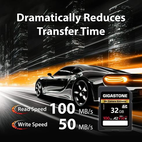 Gigastone 32GB SD Card, 4K Camera Extreme, A2 V30 SDHC Memory Card High Speed 4K Full HD Video Compatible with Canon Nikon Sony Pentax Kodak Olympus Panasonic Digital Camera, with 1 Mini case