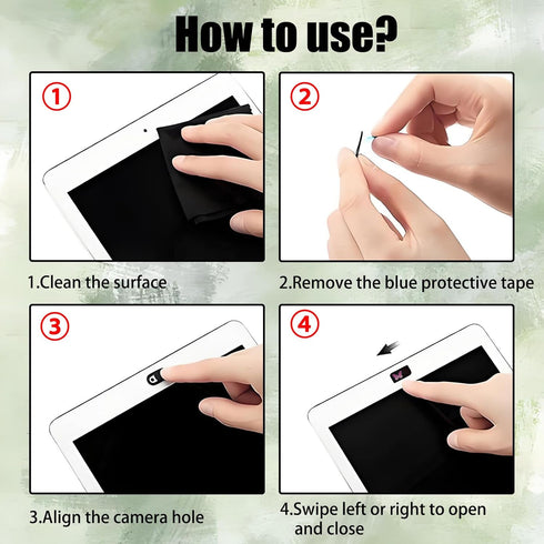 Yinluluna 3 Pcs Laptop Camera Cover Slide, Ultra Thin Webcam Privacy Cover, Phone Camera Blocker to Protect Privacy