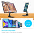 Cell Phone Stand, Folding Desktop Phone Stand, Angle Height Adjustable Mobile Phone Holder for Desk, Office, Tablet Stand Compatible with All Phones 4-10’’ Cellphone & Tablet (Black)