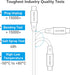 AGVEE 15ft USB-C Cable 2 Pack, Extra Long Braided Fast Charger for Samsung S10, Note 9, LG Stylo 4/5 - Black