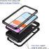 Lanhiem iPhone 11 Metal Case, Heavy Duty Shockproof Rugged Case with Built-in Glass Screen Protector, Black