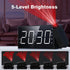 Mesqool Projection Alarm Clock with FM Radio, Large Number Display, USB Charger, Dual Alarms, Sleep Timer