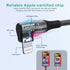 Apple MFi Certified Extra Long 20 ft Right Angle Lightning Cable - Braided Fast Charger for iPhone 13, 12, 11, X.