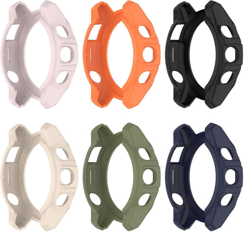 Protective Case for Garmin Fenix 7X/Fenix 7X Pro/EPIX Pro 51mm Case Cover Bumper Shell TPU Anti-Scratch Frame for Garmin EPIX Pro 51mm/Fenix 7X/Fenix 7X Pro Smart Watch Accessories (6 Pack)