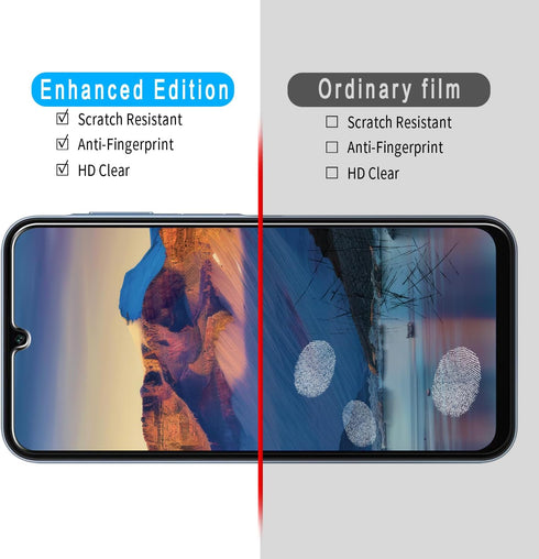 Slanku 3 Pack Tempered Glass Screen Protector for Samsung Galaxy A15 5G - Touch Sensitivity, Bubble Free, Anti Scratch.