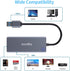 USB to HDMI Adapter, 5-in-1 USB Hub 3.0 with 1080p HDMI for PC Laptop, 2 USB Ports, SD/Micro SD Reader